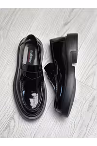 کفش های کژوال مشکی مردانه 3009 چرمی واقعی چرم سیاه ByItallanoshoes