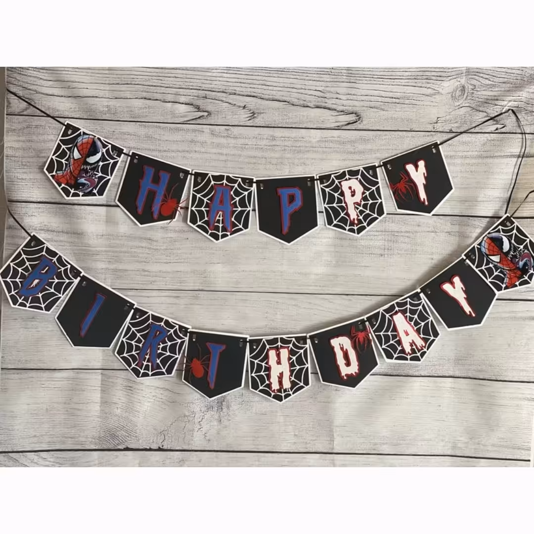 ریسههپی برث دی  پرکار و گیفت برجسته تولددستسازه تم مرد عنکبوتی