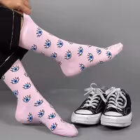 جوراب ساقدار  چشم نظر  نخ پنبه فری سایز 