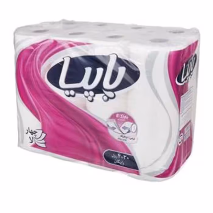 دستمال توالت  رولی پاپیا حاوی 8 بسته 24 عددی ارسال به شهرستان بصورت پس کرایه