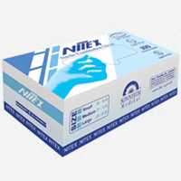 دستکش معاینه بدون پودر نیتکس NITEX بسته‌ی 100 عددی