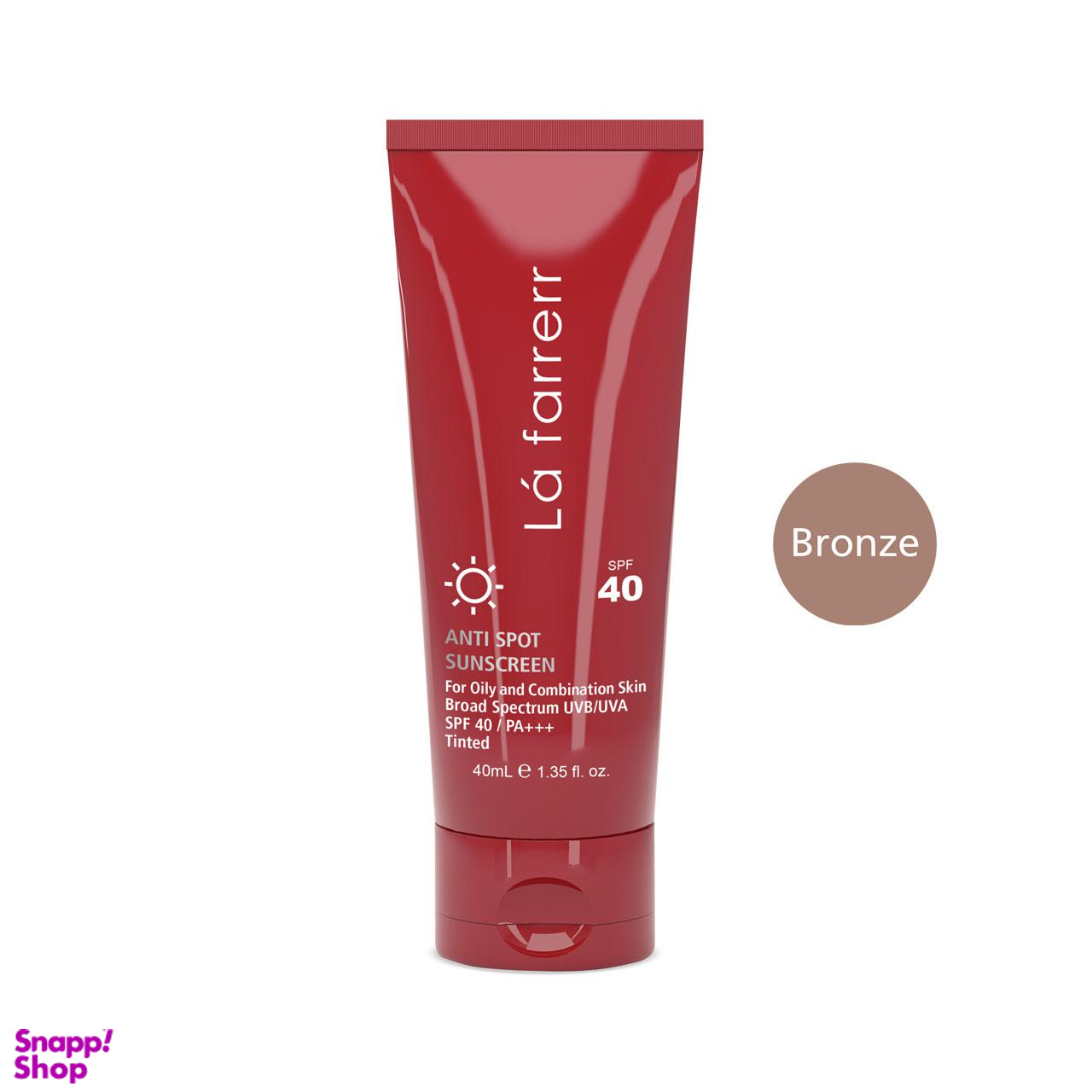 کرم ضد آفتاب و ضد لک رنگی لافارر (Lafarrerr) مدل Oily And Acne-Prone Bronze حجم 40 میلیلیتر
