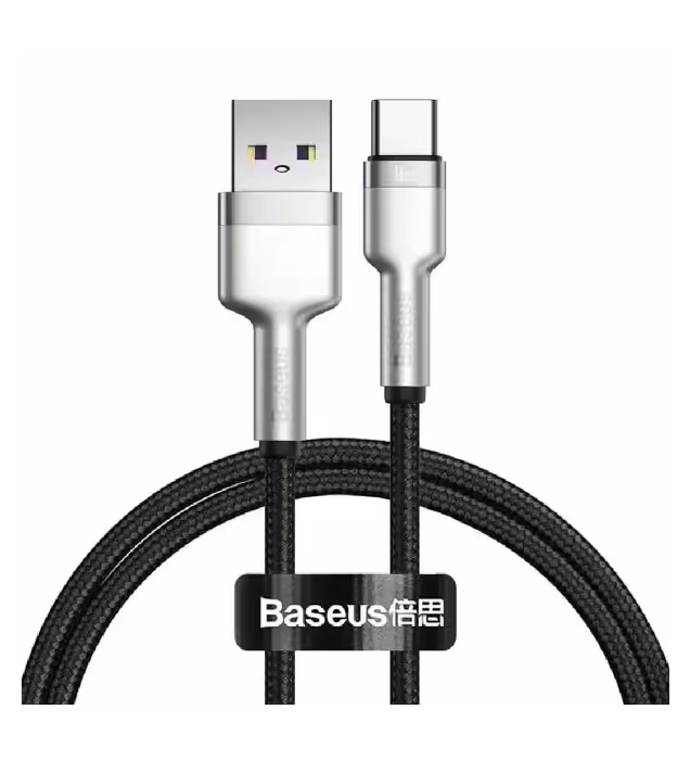 کابل تبدیل USB به USB-C باسئوس مدل Cafule Metal Data Cable A-C 66W CAKF000 طول 1 متر