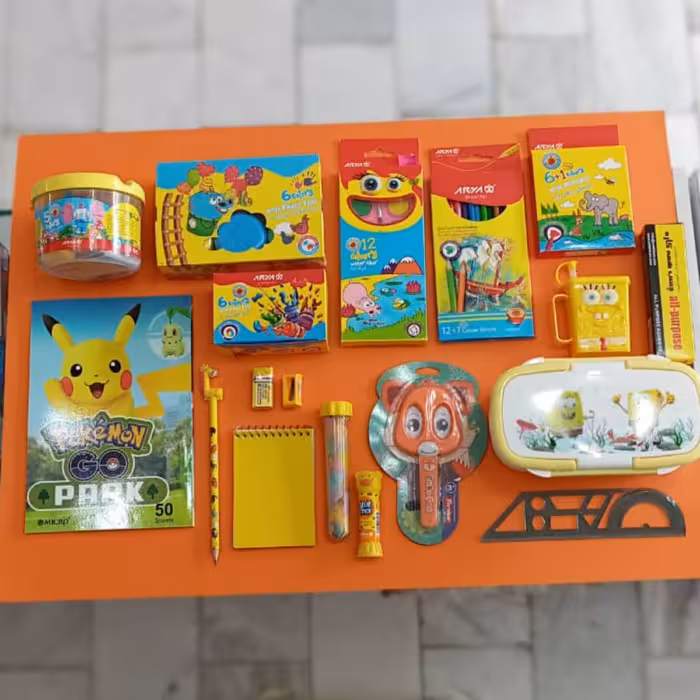 پکیج مهدکودک و پیش دبستانی در رنگ زرد و نارنجی