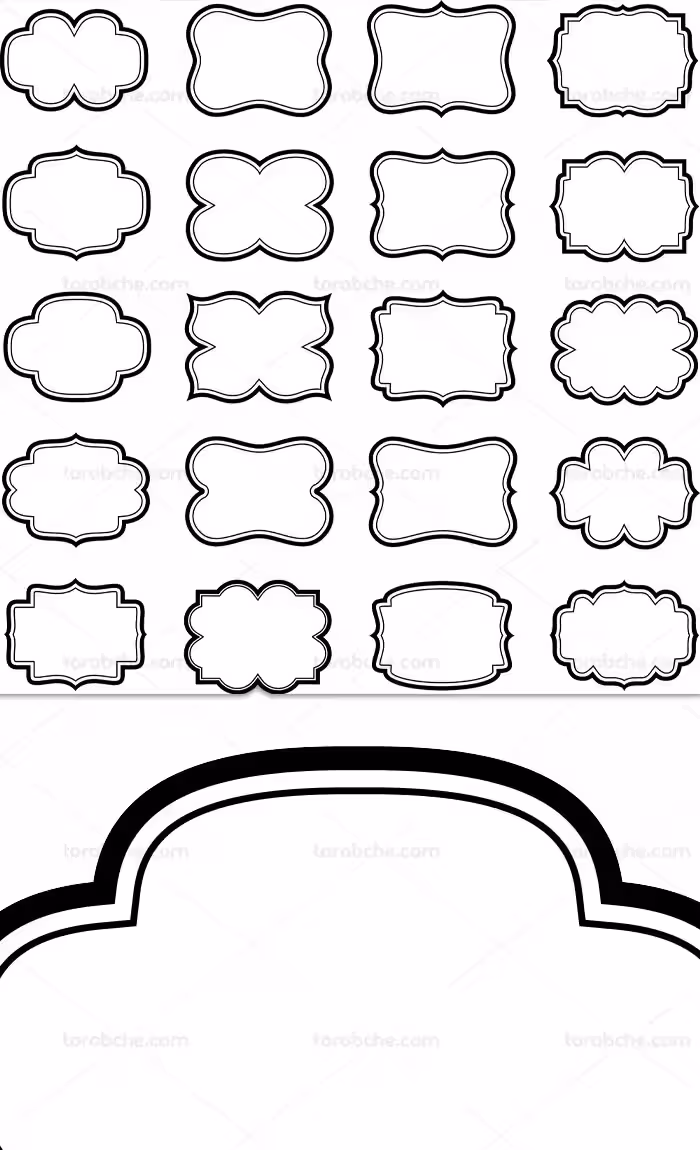 وکتور کادر در 20 مدل متنوع | گرافیک با طعم تربچه