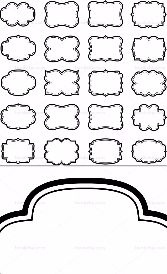 وکتور کادر در 20 مدل متنوع | گرافیک با طعم تربچه