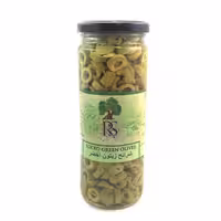 زیتون سبز اسلایس شیشه 450 گرمی Rs