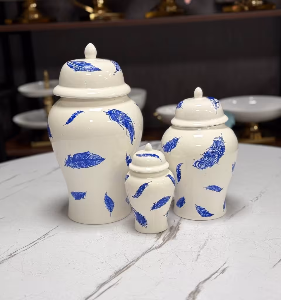 بانکه مدل جینجر جار طرح چکاوک کد 123 مجموعه سه عددی