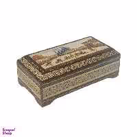 جعبه خاتم کاری خادم ملت مدل نقش جهان کد n006