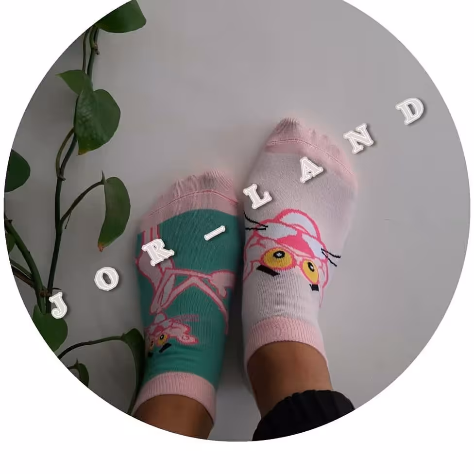 جوراب فانتزی پلنگ صورتی