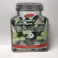 ماسک نقابی کلاژنه با عصاره خیار ( آبرسان ) پیوردرم - purederm
