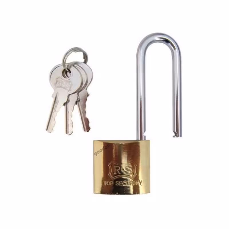 قفل طلایی تمام برنج سایز 63 میل پایه بلند