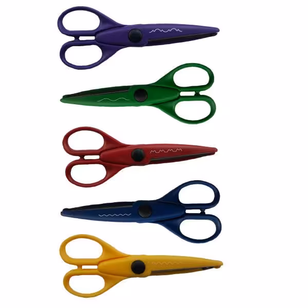 قیچی کورال بی (نوع برش این قیچی زیگزاگ) بسته 5 عددی