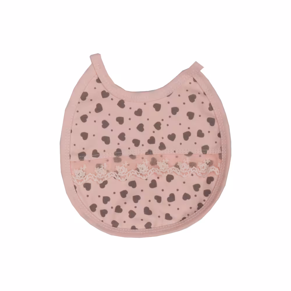 پیشبند نوزادی لیدولند طرح قلب و تور