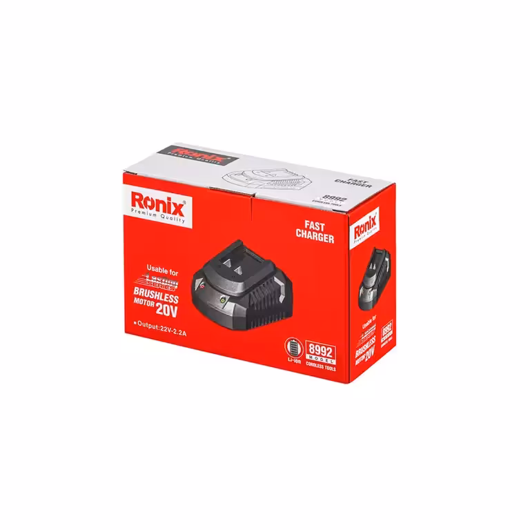 شارژر فست شارژر 22 ولت 2.2 آمپرساعت مدل 8992 رونیکس