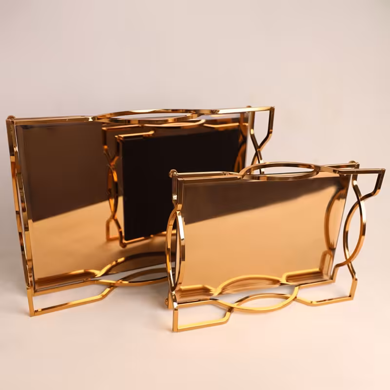 سینی مستطیل پیشتاز طلایی کوچک
