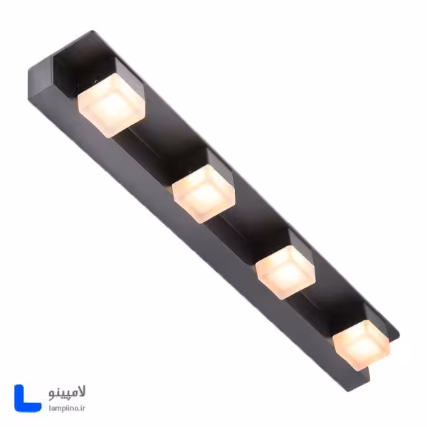 چراغ دیواری بالا آینه و بالا تابلو روشا مشکی 60 cm مدل A22-4