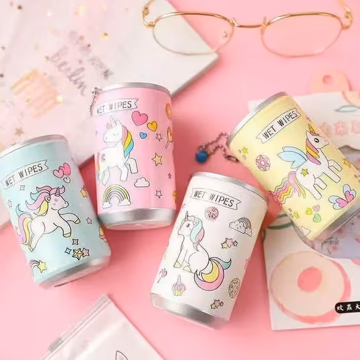 دستمال مرطوب طرح قوطی یونیکورم