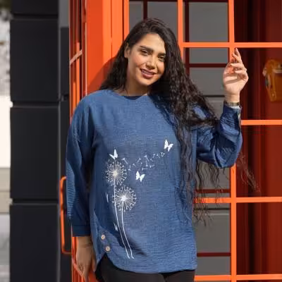 تونیک بغل دکمه قاصدکی