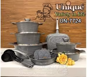 سرویس 16 پارچه گلبهی لاین یونیک مدل UN-7730