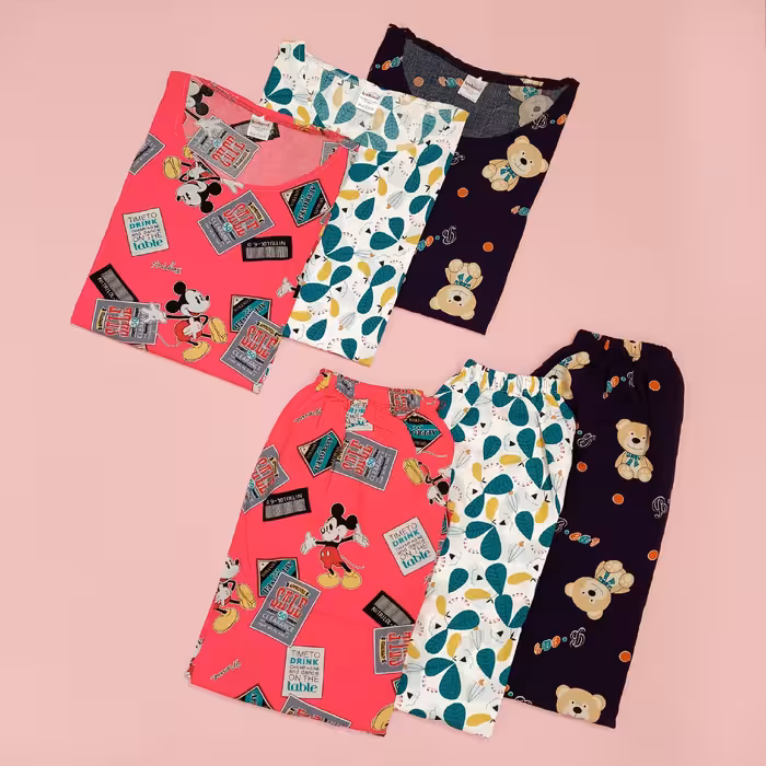 ست تیشرت و شلوارک قواره بزرگ نخی خارجی