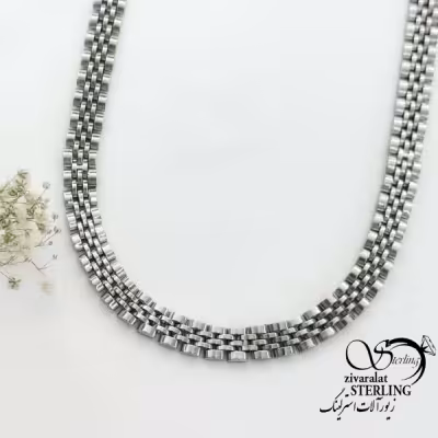 زنجیر (گردنبند) رولکس مردانه برند استیل کد 16141