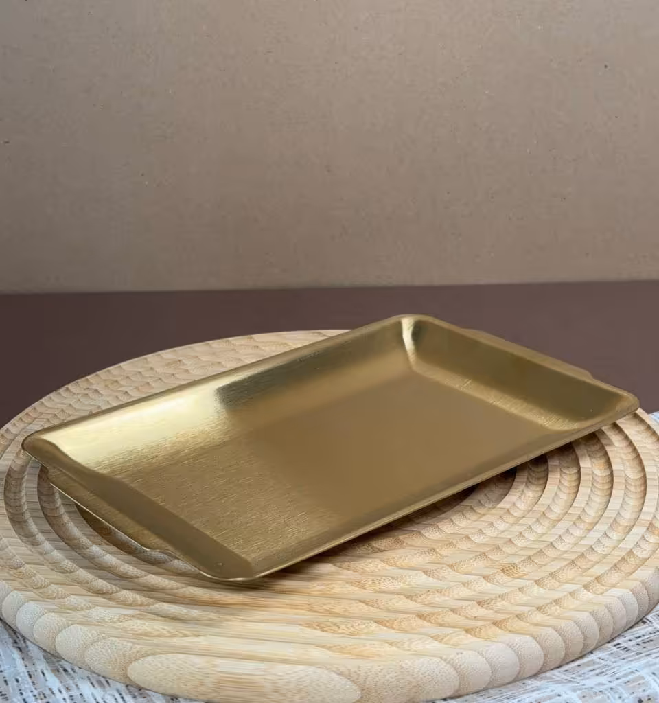 سینی مستطیلی طلایی