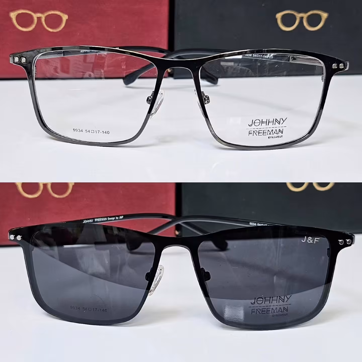 عینک طبی فلزی کاور دار اورجینال شرکتی 