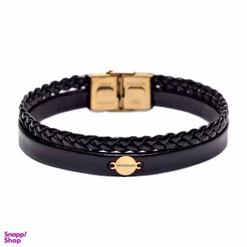 دستبند طلا 18 عیار مردانه لیردا مدل اسم امیر بهادر