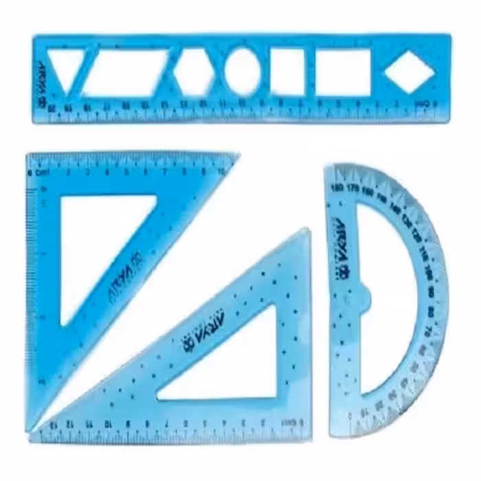 ست خط کش 4 تکه ژله ای