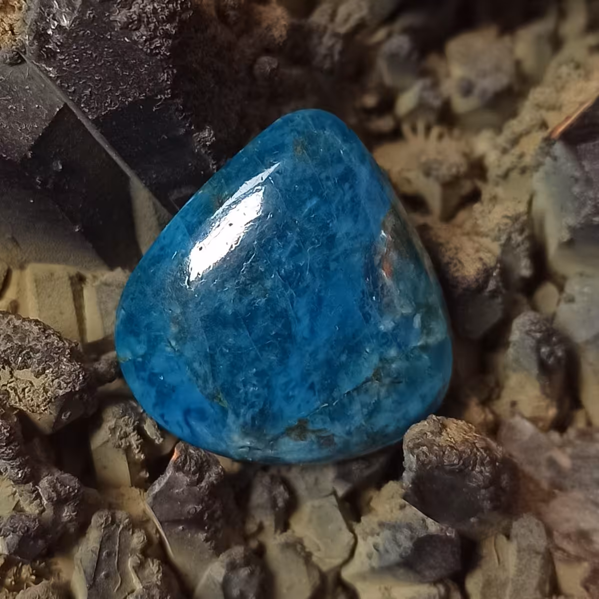 نگین سنگ آپاتیت آبی کد 232