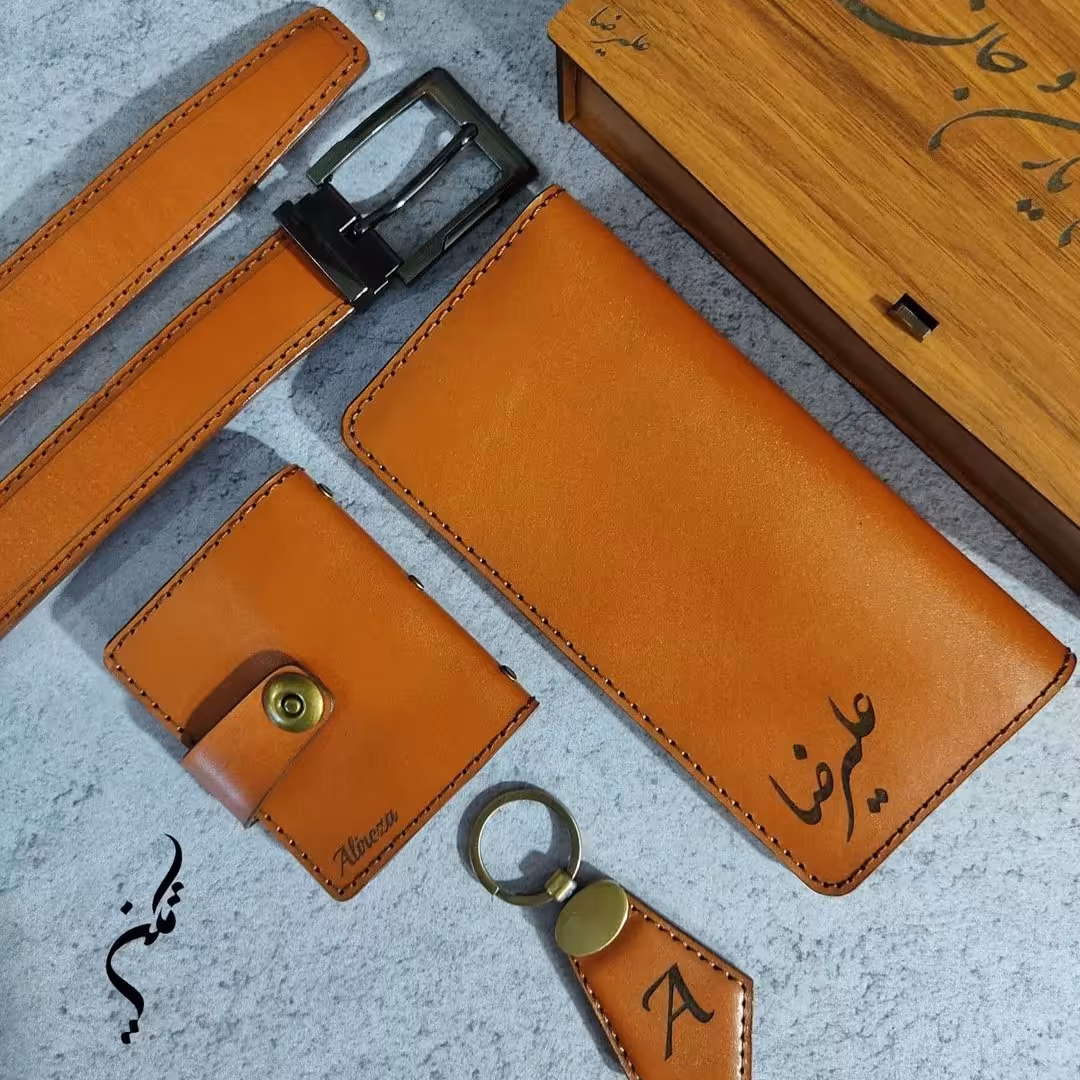 کیف کارت کیف پولجاکلیدیکمربند دست دوز چرم گاوی