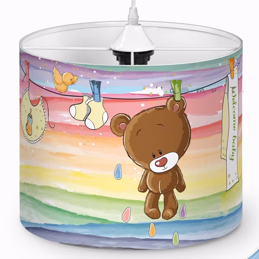 لوستر اتاق کودک طرح خرس بند رخت کد 3332