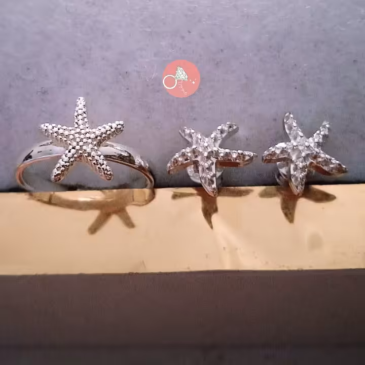 بند انگشتی و گوشواره ستاره