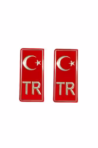 برچسب آرم و نوار شبرنگ قرمز TR 2 قطعه اورجینال Space