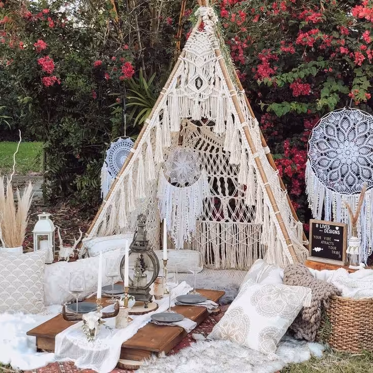 خیمه مکرومه بافی