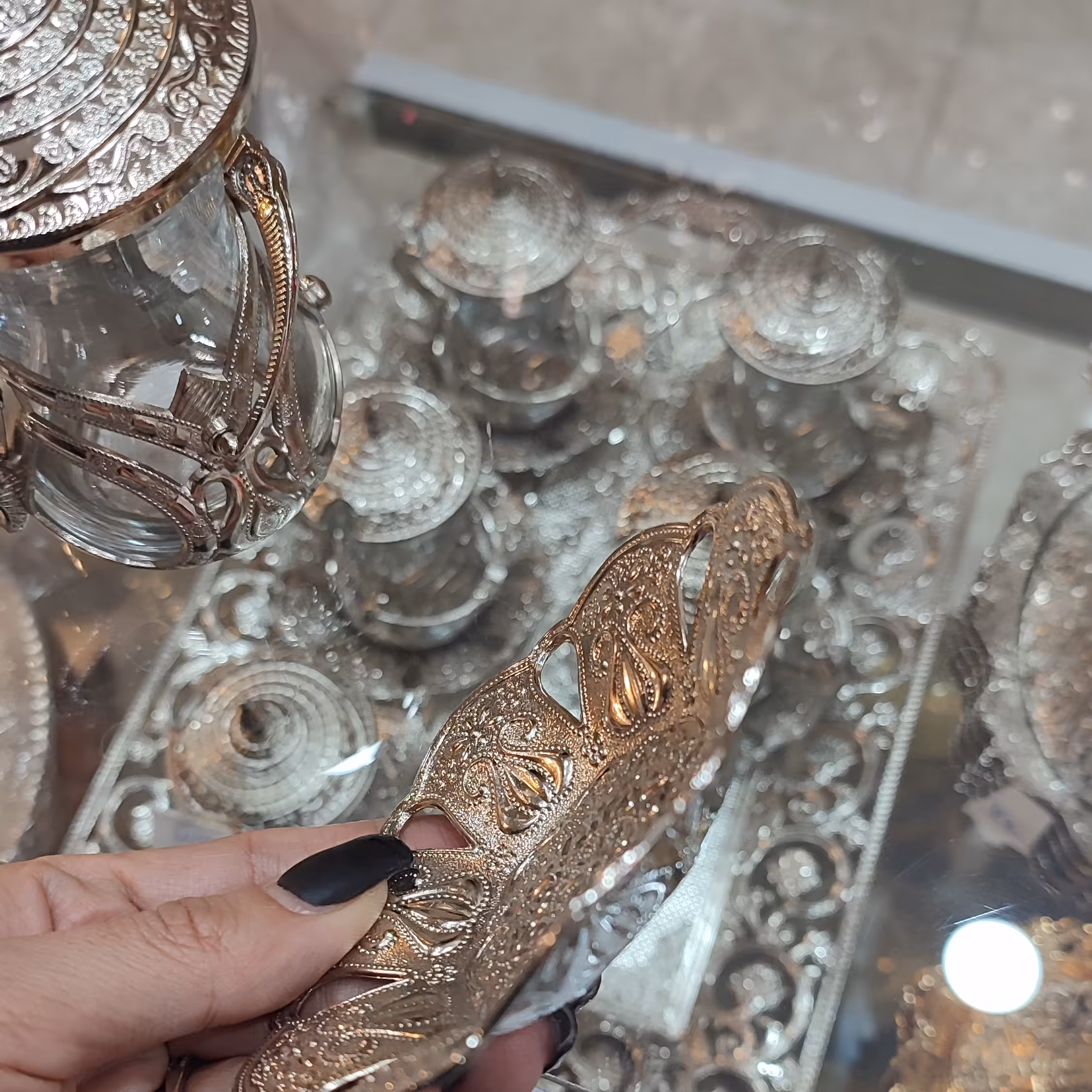 سینی و استکان و نعلبکی سیلور 