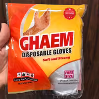 دستکش یکبار مصرف نایلونی قایم 100 عددی