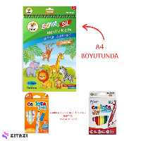 مجموعه آموزشی و رنگ آمیزی کودکان طرح حیوانات جنگل برند Carioca