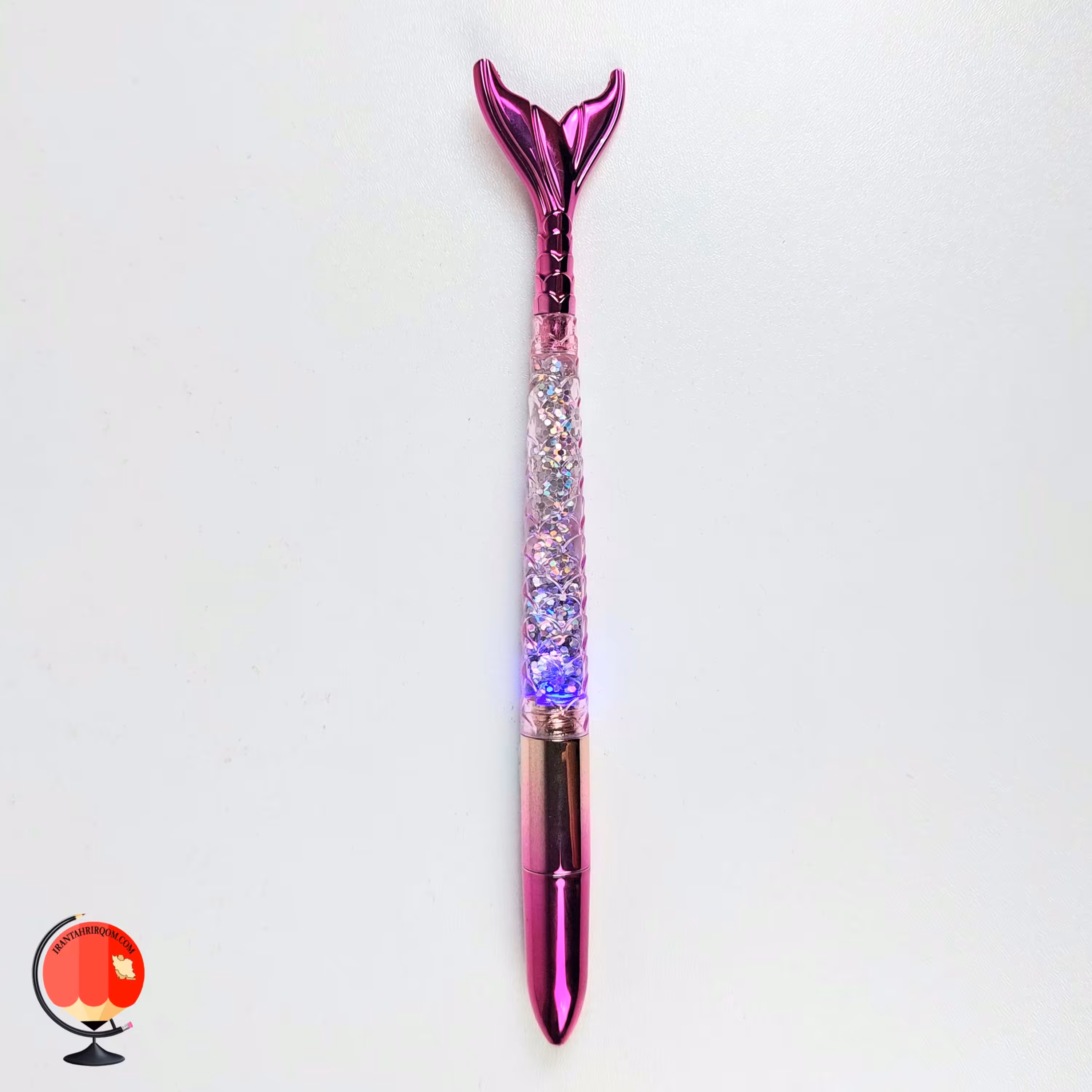 روان نویس فانتزی پری دریایی چراغ دار اکواریومی بنفش کد 2973