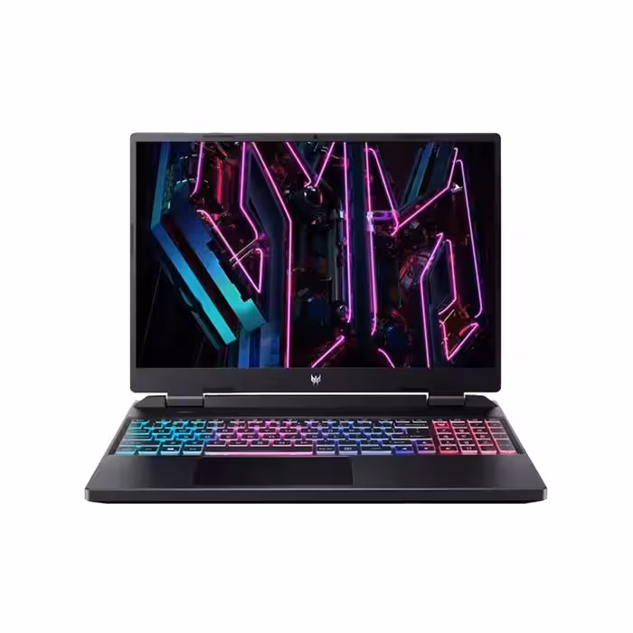 لپ تاپ 16 اینچی ایسر مدل PHN16 با پردازنده Core i9 13900HX، رم 16GB، حافظه 1TB، گرافیک 8GB RTX 4070، صفحه نمایش WQXGA و رنگ مشکی