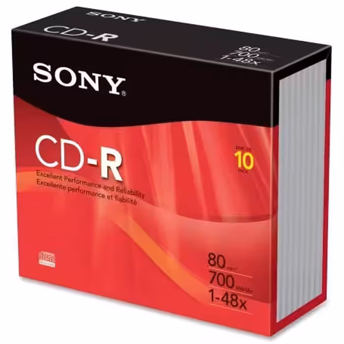 پک 10 تایی سی دی سونی مدل 10CDQ80