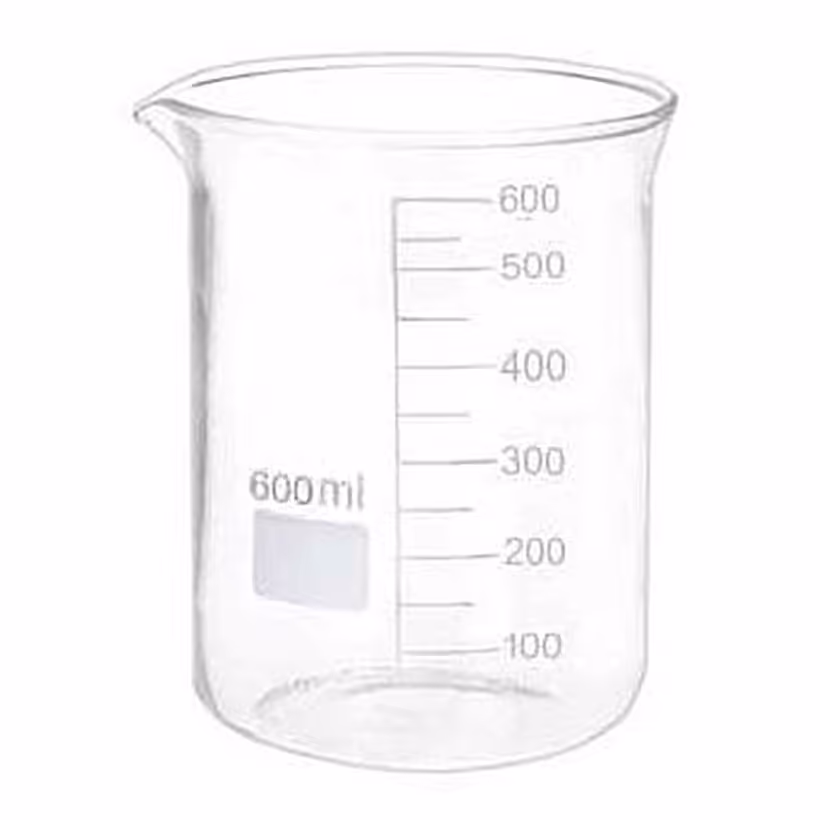 بشر شیشه ای 600 CC پیرکس درجه 02