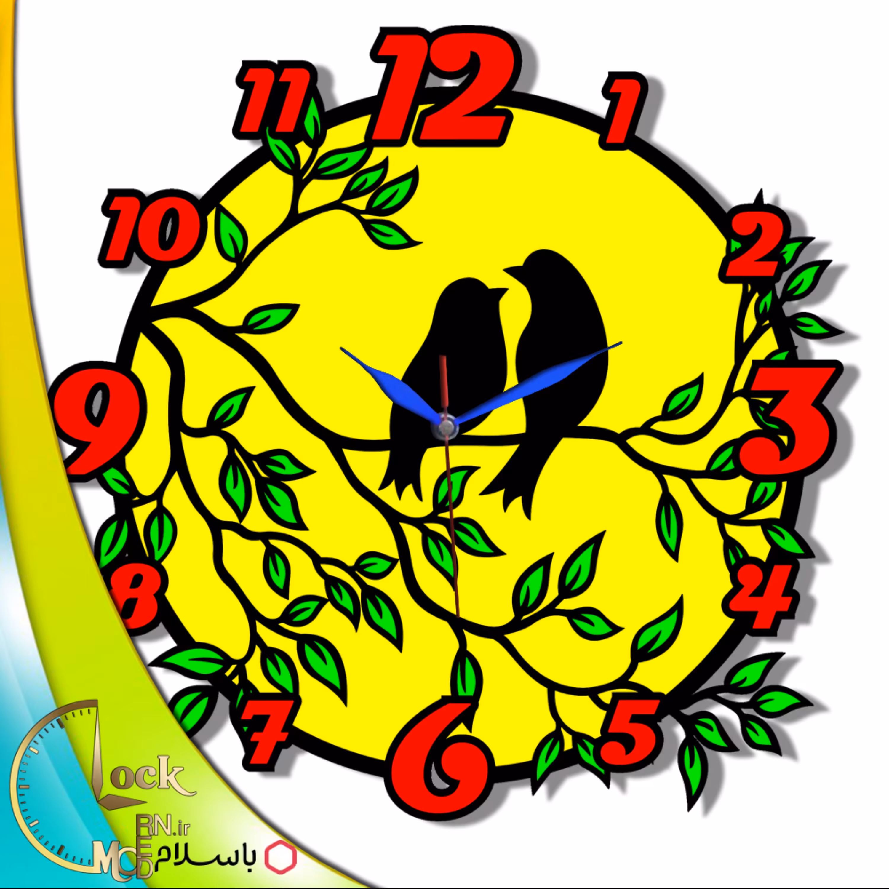 ساعت دیواری طرح طبیعت کد 98
