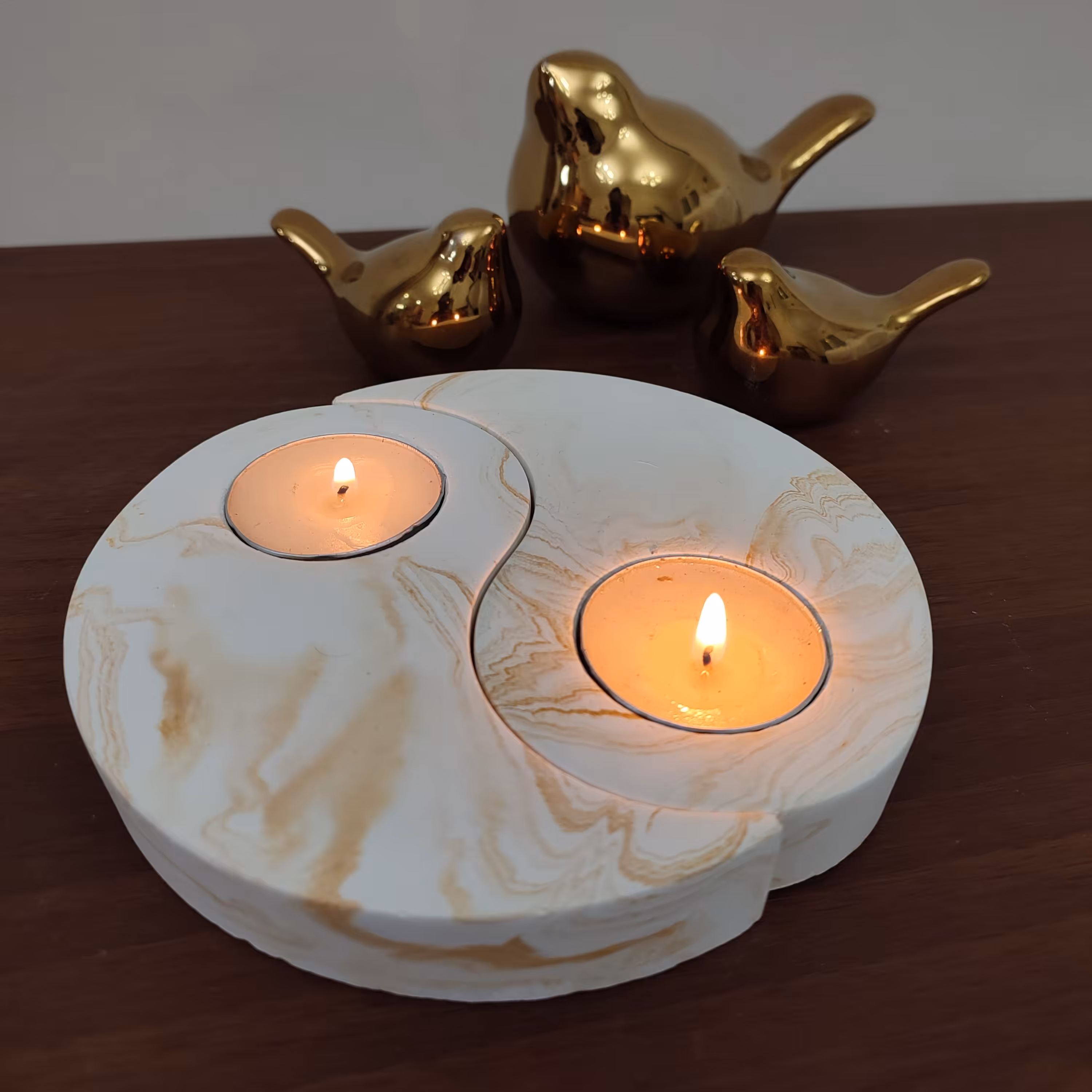 جای شمع وارمری طرح ترمه