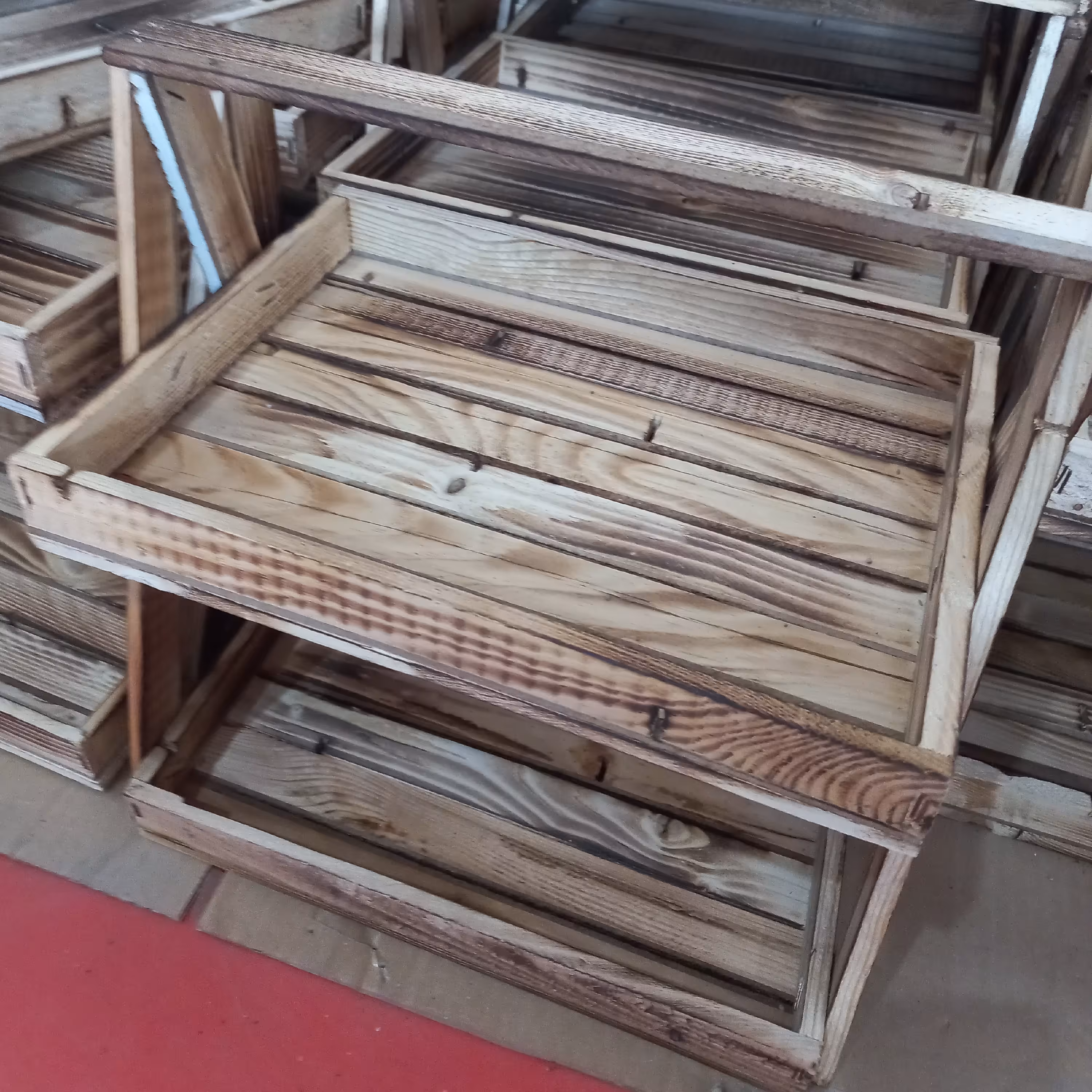 استند دو طبقه ادویه چوبی دسته دار گهواره ای کد 863 با کیفیت عالی