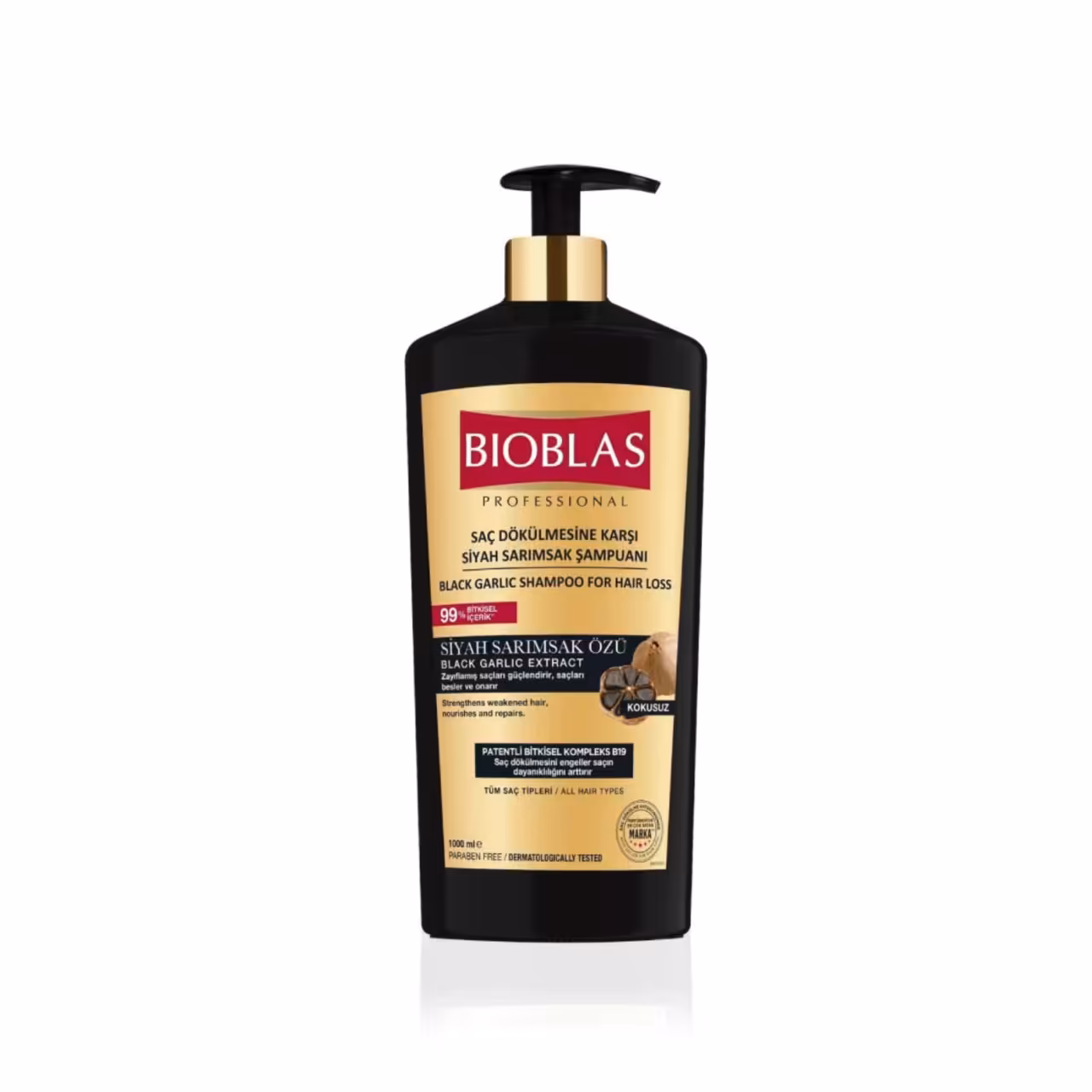 شامپو مو بیوبلاس مدل سیر سیاه حجم 1000 میلی لیتر