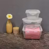 ظرف فریزری3تکه تاپکو کد423 شفاف مثل شیشه سبکترازشیشه مقاوم دربرابرشکستن صادراتی 