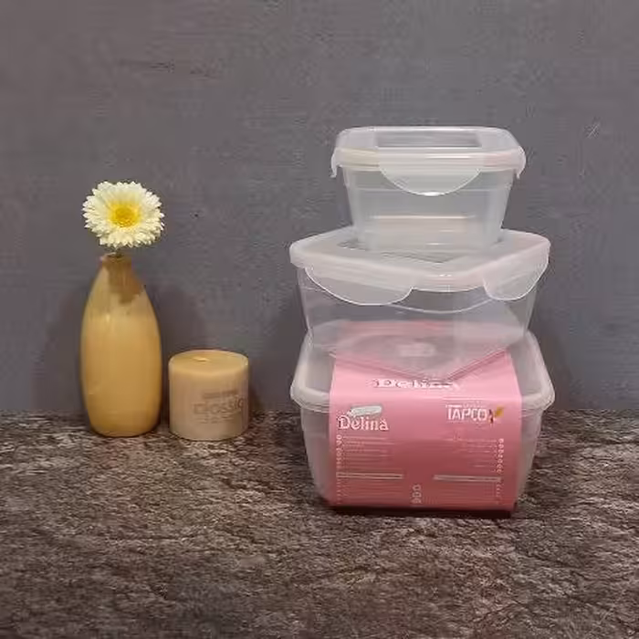 ظرف فریزری3تکه تاپکو کد423 شفاف مثل شیشه سبکترازشیشه مقاوم دربرابرشکستن صادراتی 