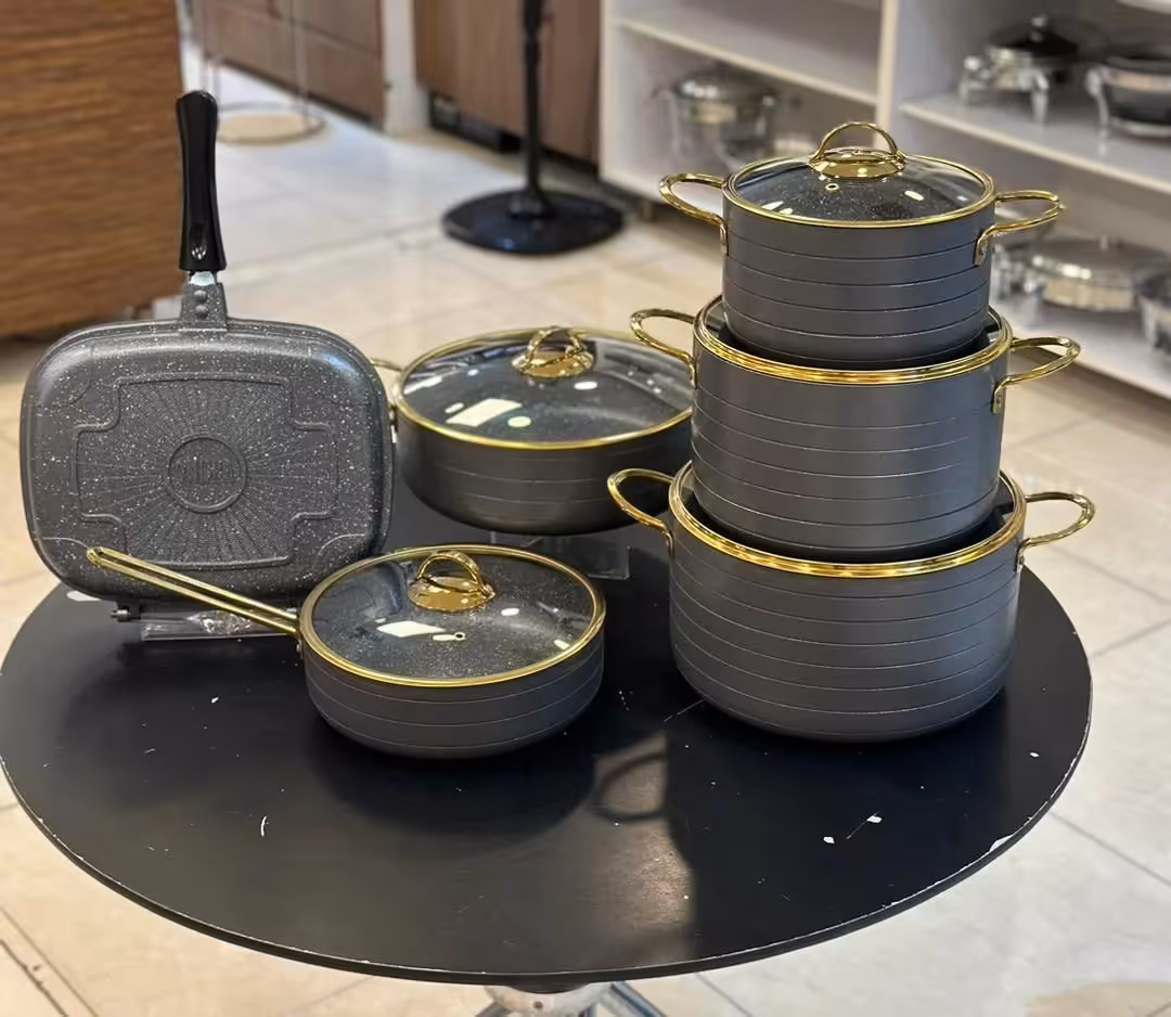 سرویس قابلمه گرانیت وایکینگ 12 پارچه طوسی